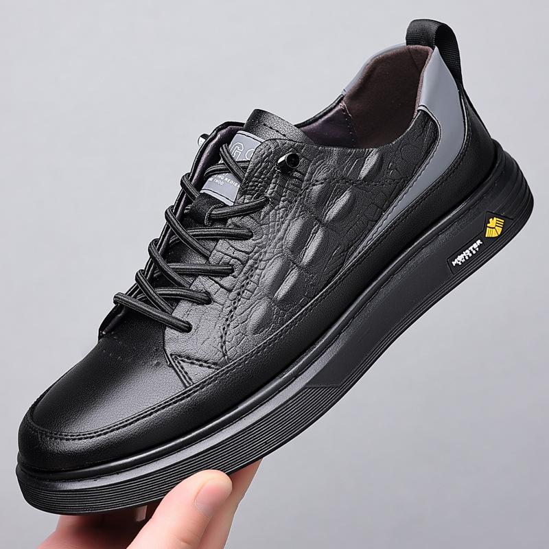 2025 осень и зима новые мужские повседневные кожаные туфли мужские кожаные дышащие туфли ручной работы универсальные туфли для серфинга модная обувь 5801