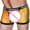 Мужское сексуальное нижнее белье, шорты с буквенным принтом, трусы с выпуклым мешочком