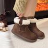 Thick-soled Snow Boots Women's 2025 Winter New Velvet Thickened Warm Northeast Cotton Shoes Retro Versatile Short Women's Boots