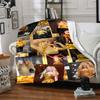 1Pc Golden Performance Journey Blanket Soft Throw Blanket For Home Bedroom Bed Sofa Travel Office Solid Christmas Blanket