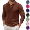 Men's Casual Collared Long-Sleeve Knit Base Layer Top
