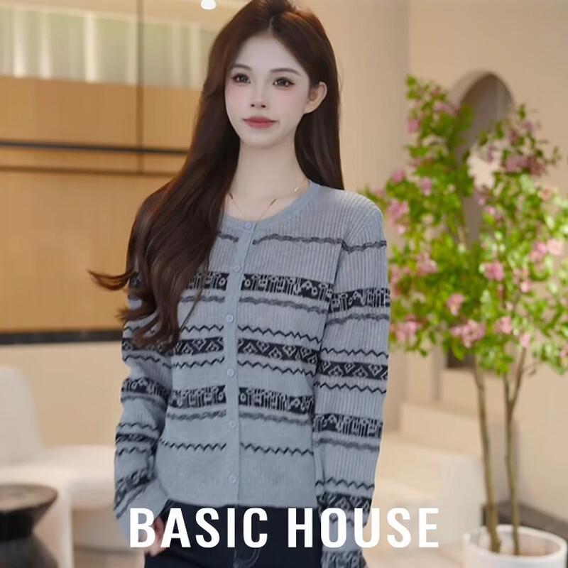 Базовый женский топ Basic House в ретро-стиле с жаккардовым узором Fair Isle