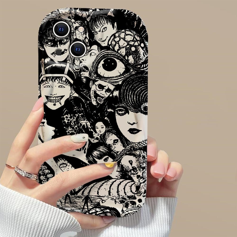 Хоррор Дзюндзи Ито Горячие комиксы Томиэ Чехол для телефона Для iPhone 16 15 14 13 12 11 Pro Max XS X XR 7 8 SE Ударопрочный Мягкий чехол