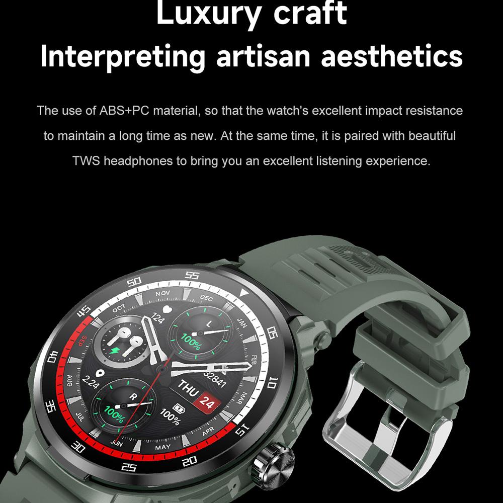 D11 Наушники TWS 2-в-1 Умные часы Звонок по Bluetooth Мониторинг здоровья Спортивные часы