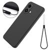 For ZTE Blade A35e Liquid Silicone Case Phone Back Cover with Hand Strap