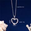 Light Luxury Heart Zircon Pendant Necklace Stainless Steel Chain High Grade Geometric Choker Jewelry Gifts For Women Girls