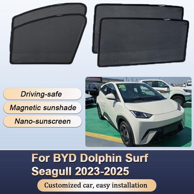 Солнцезащитные козырьки для BYD Dolphin Surf 2023 2024 2025 Dolphin Mini Seagull Солнцезащитный козырек Магнитный Теплоизоляция Сетчатый козырек Автоаксессуары