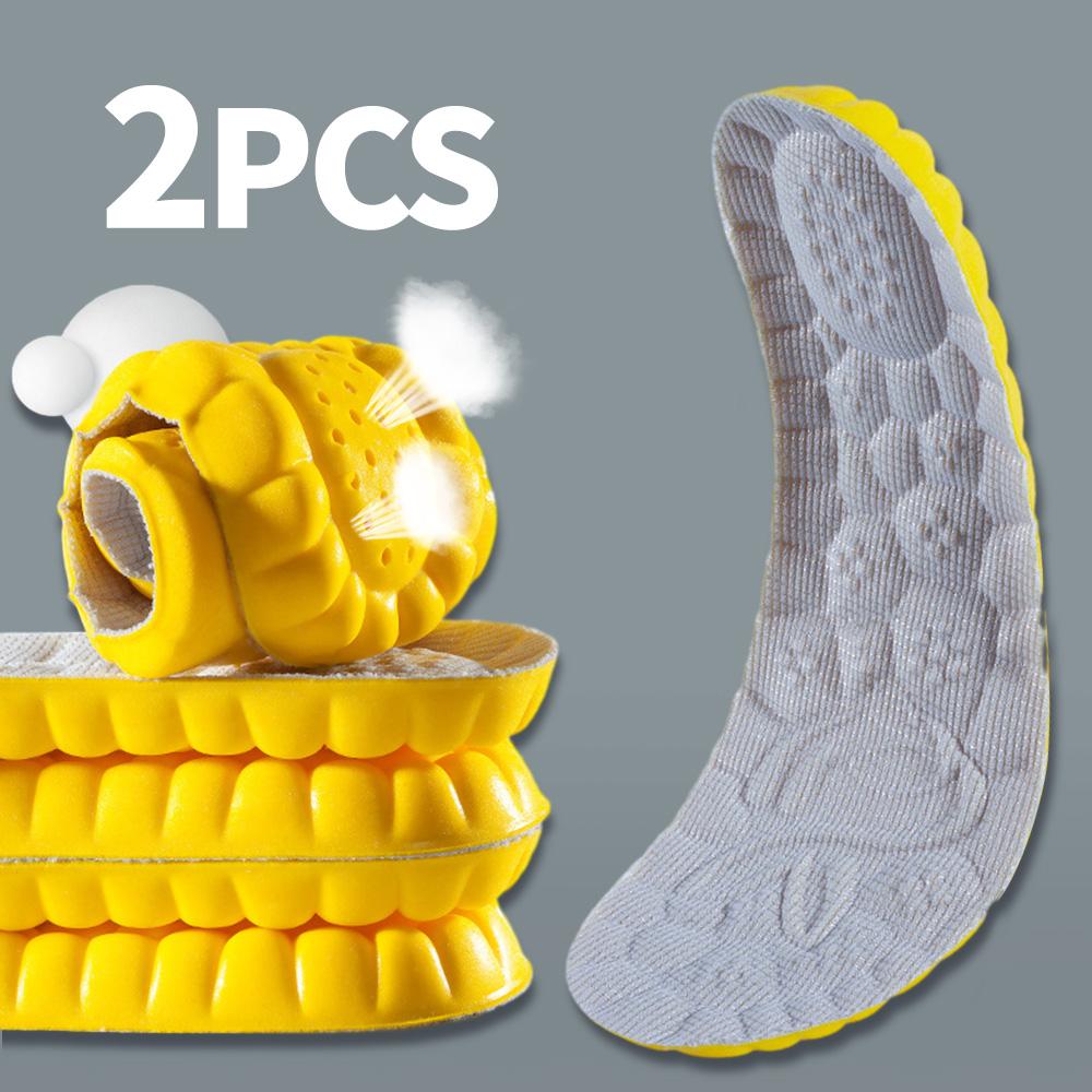 1Pair Elastic Sports Shock-absorbing Insoles