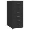 VidaXL Mobile File Cabinet Black, 28x41x69 Cm Metal