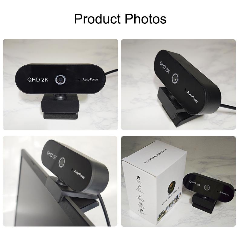 Автофокусная USB-камера QHD2K с микрофоном - Сертифицирована CE, ROHS, FCC