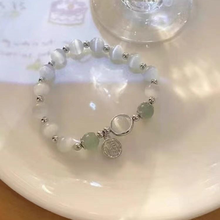 Elegant Cat's Eye Crystal Bracelet For Women Vintage Alloy Design Summer 2024