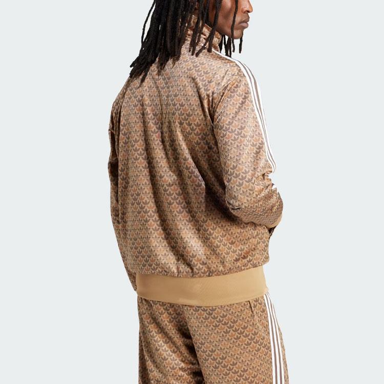 Adidas Originals Football Classic Mono Track Top With Full Logo Print And Three Stripes Colorblock Stand Collar Long Sleeve Jacket Men Tops IS2925