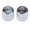 Musiclily Pro Metric Abalone Top Dome Metal Knobs for Telecaster Electric Chrome of Guitars/Bass, (Set 2)