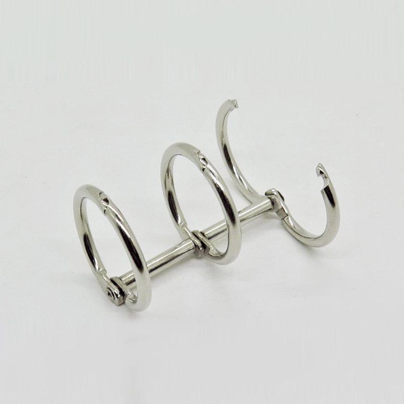2Pcs Metal Loose Leaf Book Binder 3 Rings For Notebook Album Scrapbook Clips