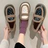 Lamb Cake Wool Outer Wear Small Leather Shoes Women's 2025 Autumn and Winter New Retro Velvet Warm Bottom Help Mao Mao Single Shoes Loafers