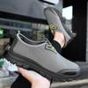 Men Non Slip Black Sports Shoes Breathable Mesh Casual Running Shoes One Foot Slip Le Fu  New Outdoor Summer Barefoot Shoes