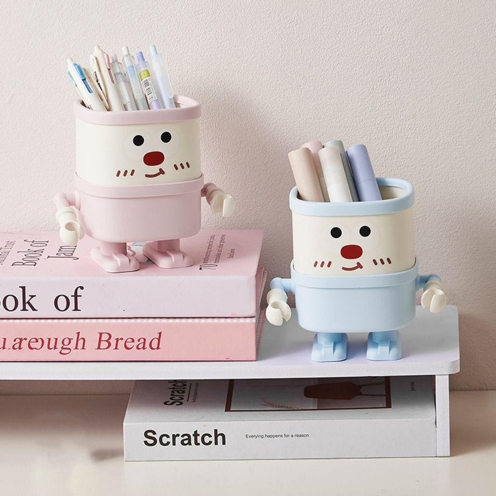 Cute Pen Holder Cartoon Trash Can Storage Container Storage Bin  Dormitory
