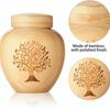Bamboo Mini Pet Urn Tree Patterns Pet Commemorative Box Dog Keepsake Urns  Memorial Gift