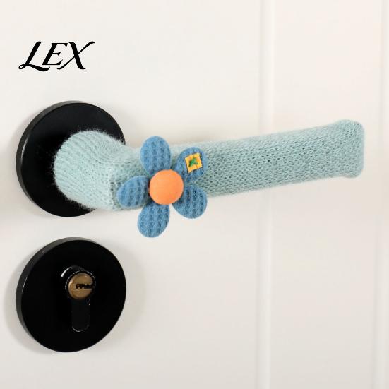Cozy Home Decor Accessories Knitted Doorknob Covers, Thick Anti?Slip Furniture Feet Protector Sleeves, Door Handle Decorative Sleeves Cushion Pads,