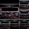 Bling Diamond Crystal Rhinestones Car Rearview Mirror Decoration Auto Interior HD Rear View Mirror Car Accessories for Women