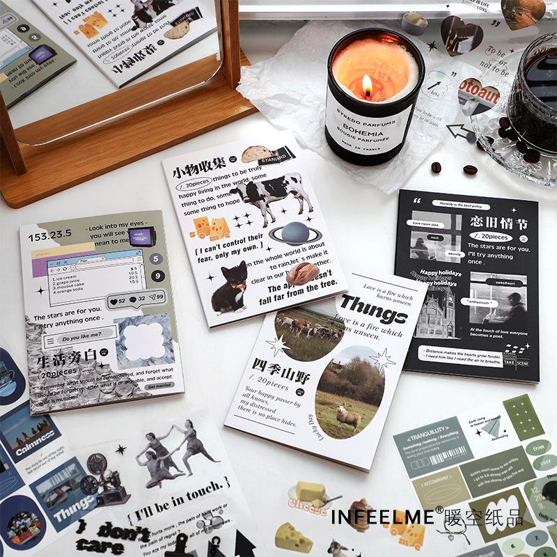 20pcs/lot Kawaii Stationery Stickers Anxiety Manual Diary Planner Decorative Mobile Stickers Scrapbooking DIY Craft Stickers