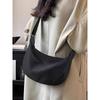 New Autumn and Winter Canvas Bag Single Shoulder Women's Bag Armpit Bag Large Capacity Crossbody Casual Breast Bag