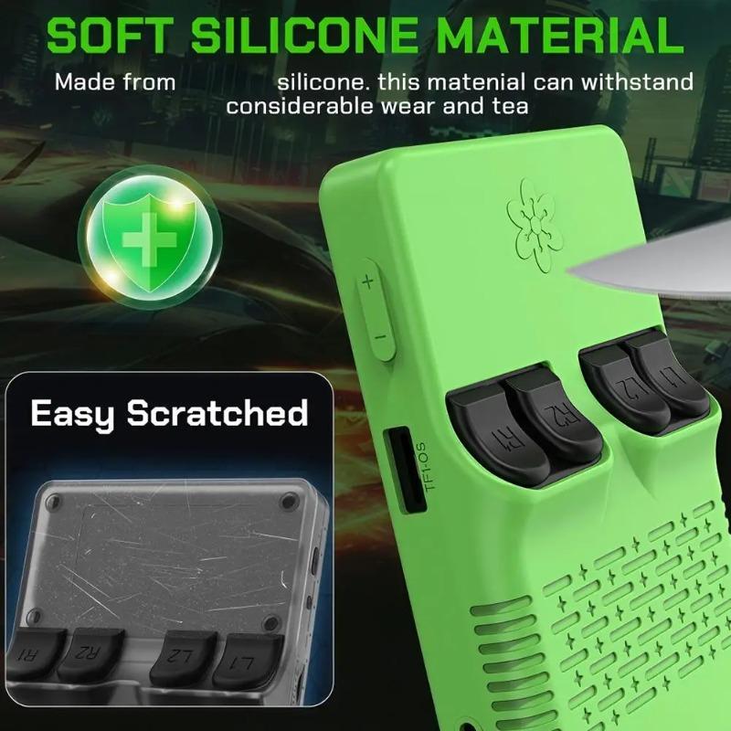 Мягкий силиконовый защитный чехол с ремешком, устойчивый к царапинам, пылезащитный, ударопрочный, скин-кейс для портативной консоли ANBERNIC R36S