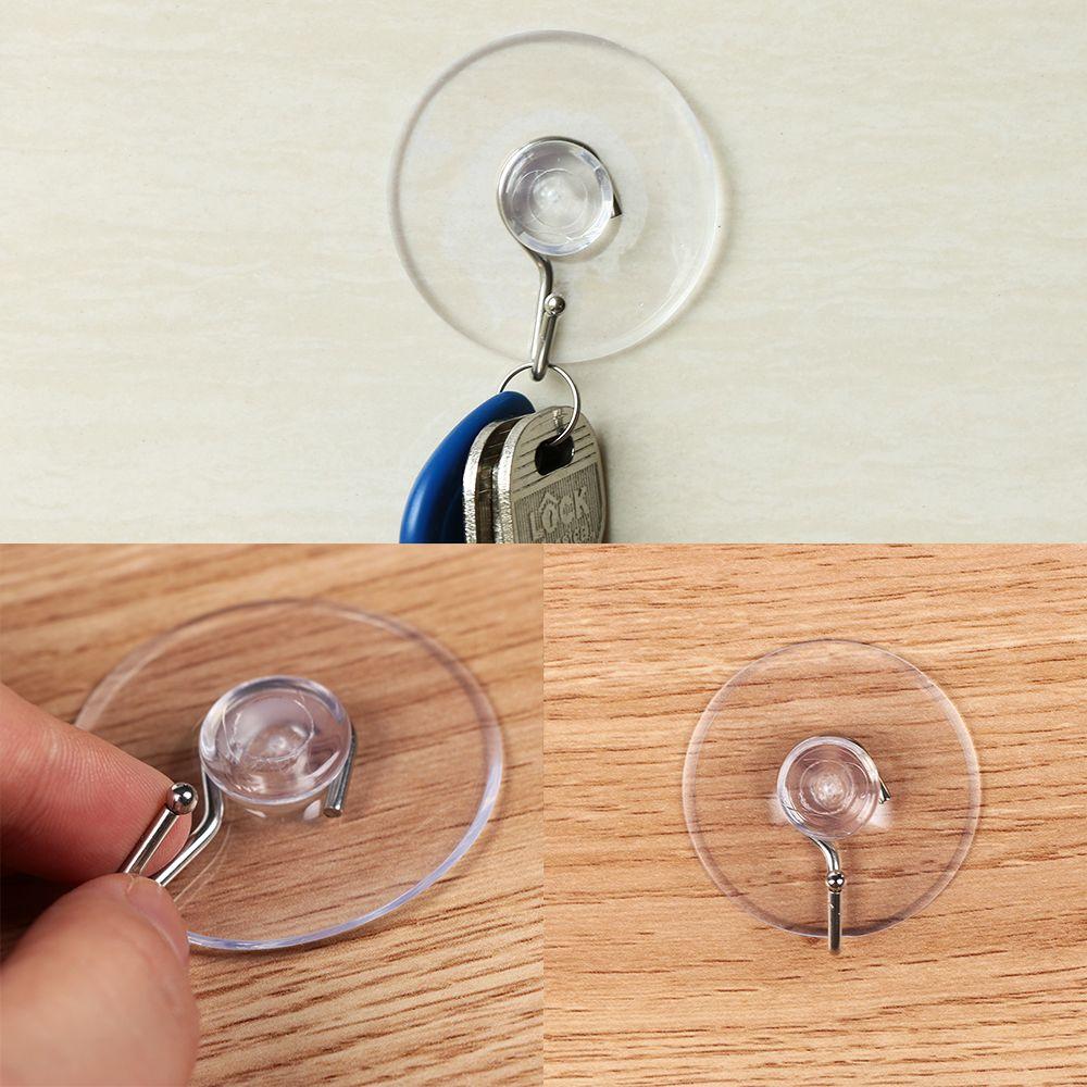10Pcs/set Bathroom Wedding Supplies Rubber Glass Clear Sucker Wall Hook Suction Cup Transparent