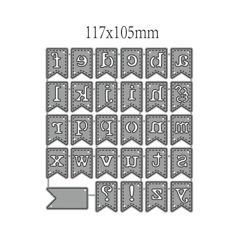 26 узоров с английским алфавитом, металлические трафареты для скрапбукинга, тиснение, трафареты для изготовления карт, ремесленный декор
