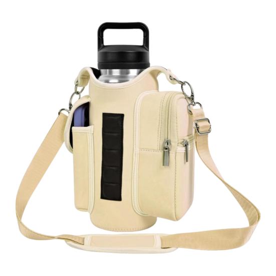 Магнитная сумка для бутылки с водой для спортзала, сумка для чайника с двухсторонним отделением, регулируемый ремень, сумка-слинг для фитнес-принадлежностей