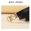 Crocodile Shirt Trendy Double G Decorative Double sided Head Layer Cowhide Fashion Belt Women's Genuine Leather Automatic Buckle Belt Women's Belt