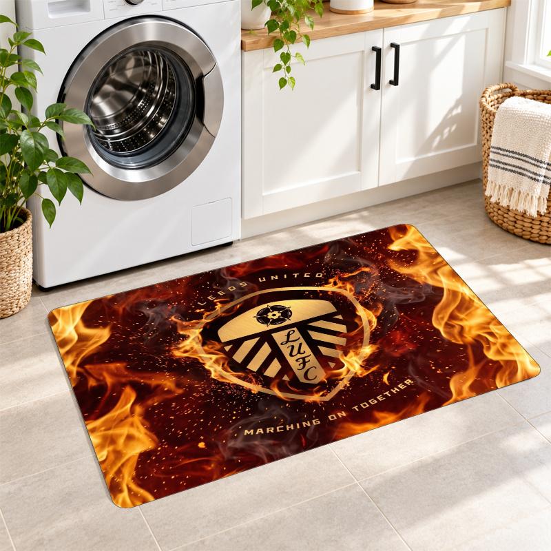 Flannel Kitchen Mat Leicester City Football Soft Area Rug Non Slip Floor Carpet Home Decoration