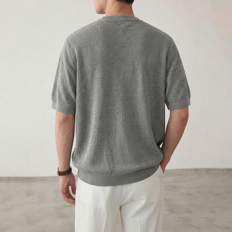 PLAYBOY Мужская футболка-henley из лиоцелла и льна