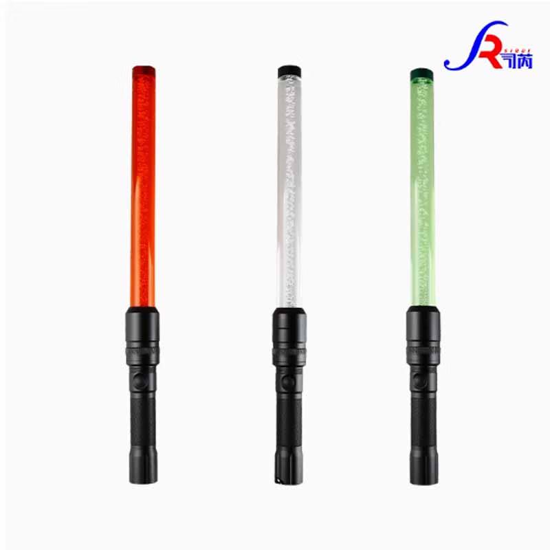 Rechargeable LED Red/Green Signal Baton Flashlight