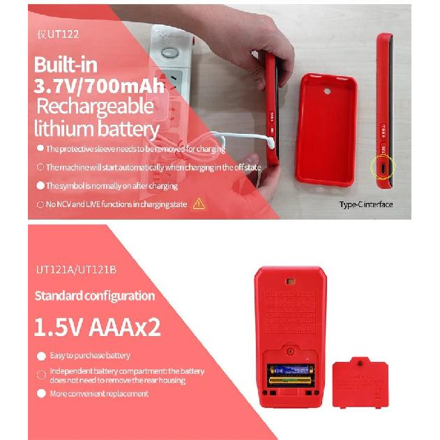 UNI-T UT121A UT121B UT122 Промышленный умный мультиметр True RMS Конструкция Тест AC DC Конденсатор Частотомер Для Электрика