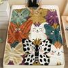 1Pc Butterfly Print Flannel Blanket, High quality Comfortable for All Seasons, Home Decor, Warmth and Comfort, Perfect for Christmas Gifts