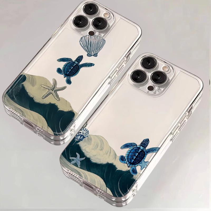 Чехол с рисунком Черепаха Морская звезда Волна для Samsung S26 Ultra S25 S24 FE S23 S22 S21 Plus A57 A06 5G A55 A54 A53 A37 A36 A35 A17 A16 A15