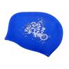3x Elastic Silicone Swim Cap Swimming Pool Hat for Women Girls Men Dark Blue