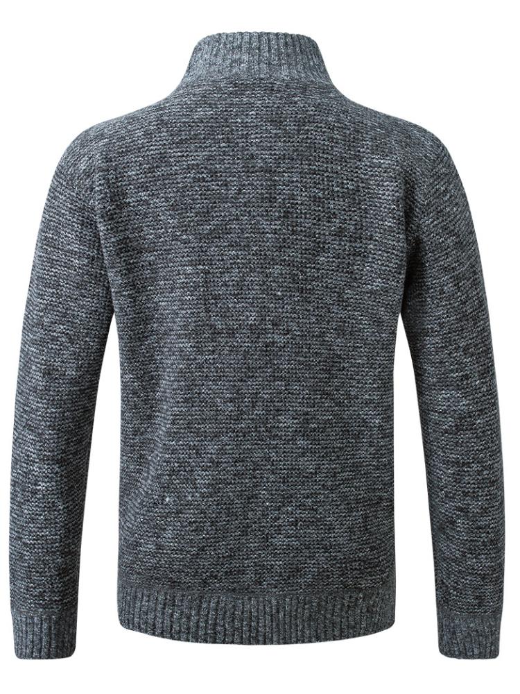 Осенний теплый кардиган, мужские флисовые свитера на молнии, куртки, мужские модные приталенные свитера, пальто