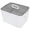 Storage Box Large DoubleLayer Office White Plastic Compartment Dustproof Medicine Chest