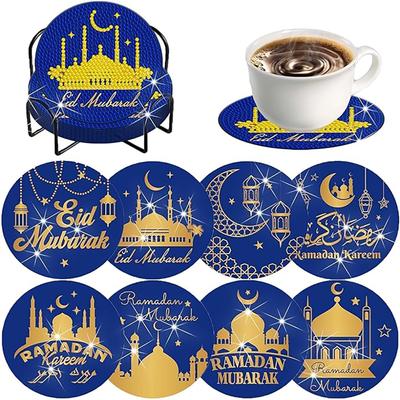 8 шт./набор подставок с рисунком в виде музыкального замка, расписанных алмазами, с кронштейнами. Подставки своими руками для начинающих и взрослых, товары для творчества и рукоделия, подарки