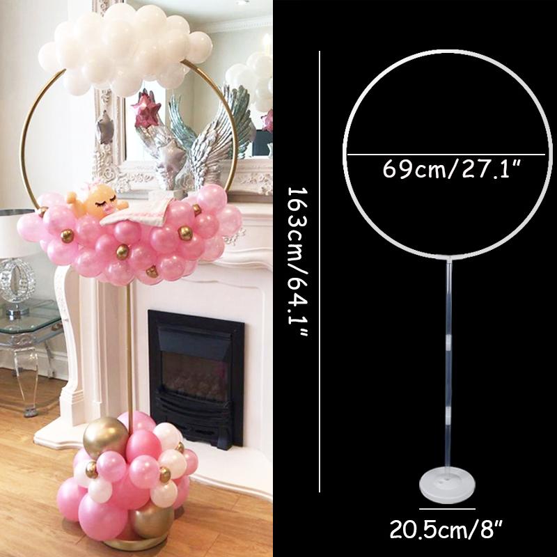 Plastic Round Balloon Arch Ring DIY Background Holder Circle Wreath Ballon Column Base Wedding Birthday Party Decor Baby Shower