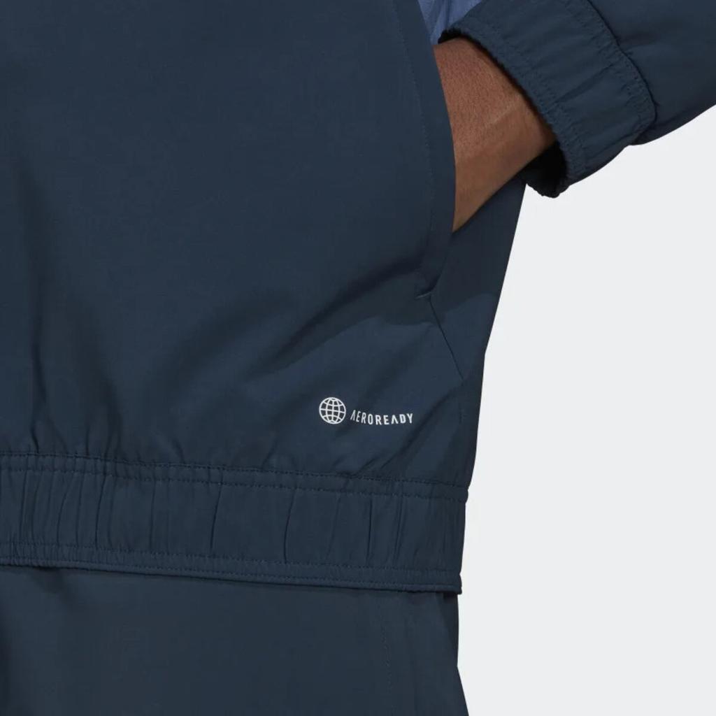 Adidas Куртка мужская Manchester United Condivo 22 Zip Retro Sports Stand Collar Glossing Jacket Men Jacket Navy-Blue HH9322