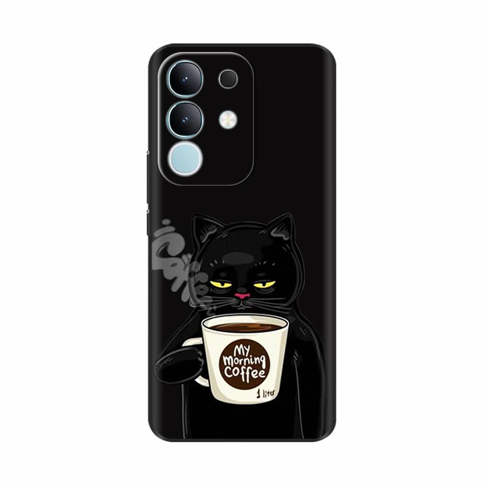 Для Vivo Y29 4G Чехол Милый Панда Мягкий Жидкий Силиконовый Чехол для Телефона Для Vivo Y29 4G Чехлы Y 29 Защитный Мультяшный Чехол на Заднюю Панель
