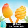 Форма для мороженого M-Food-Safe Фрукты 3D Дизайн Клубника Манго Персик Легкое извлечение Форма для торта, шоколада, желе, мыла DIY