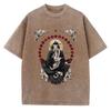 Anime Jujutsu futbolkalari Vintage yuvilgan Geto Suguru futbolkalari Erkaklar Retro Streetwear qisqa yengli Manga katta o'lchamli kislotali toplar