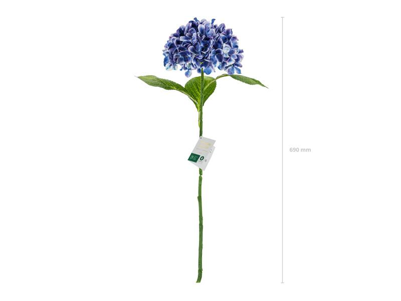 Sztuczny Kwiat - Hortensja Premium, 69 Cm, Granat