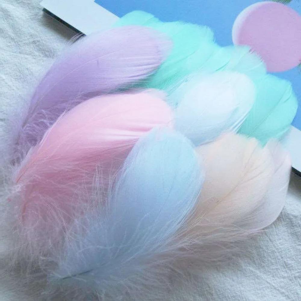 100pcs Natural Swan Feather Plume 7-12cm Dream Catcher Feathers Goose Feathers for DIY Craft