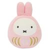 Sekiguchi Dick Bruna Miffy Lucky Daruma Sakura Color Plush Toy S Size: H20 X W14cm