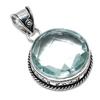 Подвеска из стерлингового серебра 925 пробы с натуральным аква-апатитом ручной работы 1,73 дюйма t7R88